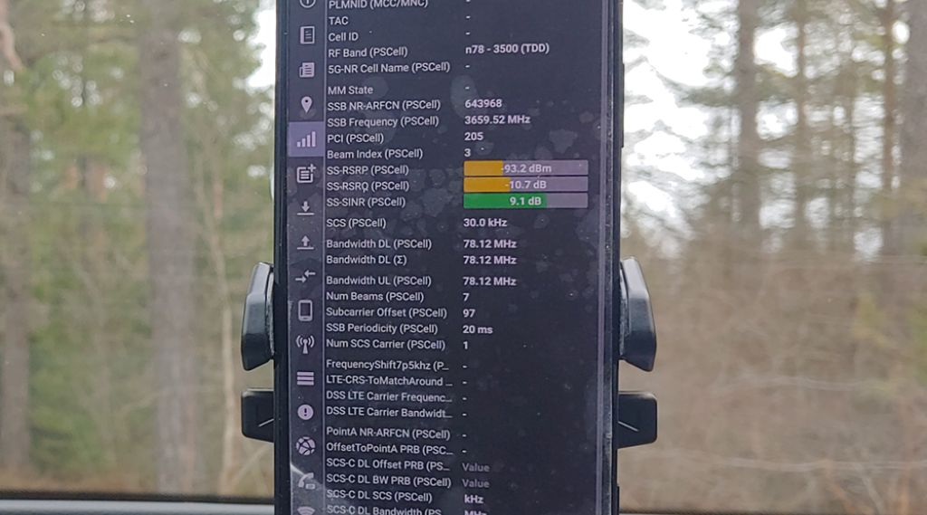 en ordinær Sony Xperia II-mobil