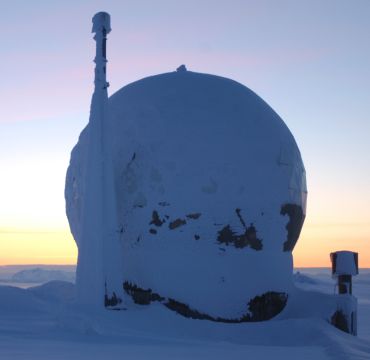 Raadar in sørreisa. the nothern parts of norway. Foto