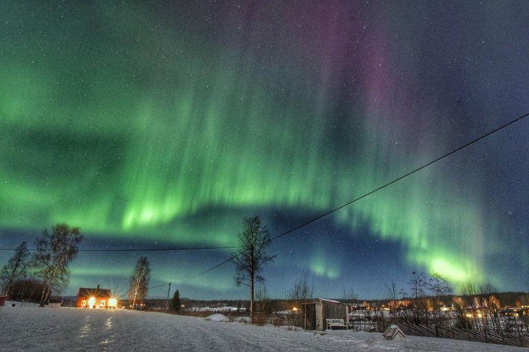 Nordlys over Glomma.