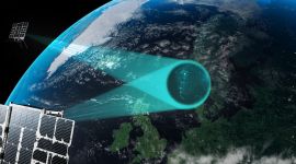 Illustrasjon av satellitter i verdensrommet