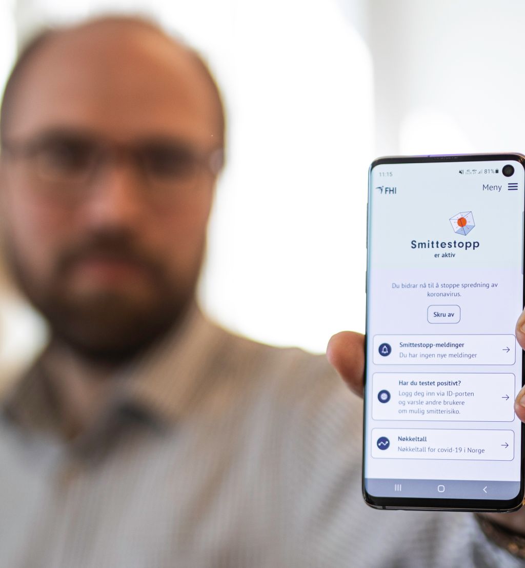 FFI-forsker Martin Strand med smittestopp-appen
