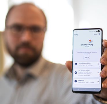 FFI-forsker Martin Strand med smittestopp-appen