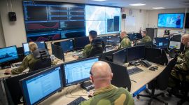 Cyberforsvarets operasjonssenter, også kjent som CDOC/Cyber Defence Operation Center på Jørstadmoen *** Local Caption *** The Norwegian Armed Forces Cyber Defence' operation center/CDOC at Jørstadmoen.