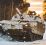 Stormpanservogn i vinterlandskap. Foto