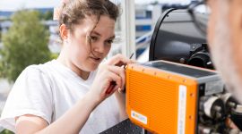 Marie har jobbbet ved FFI i sommer.